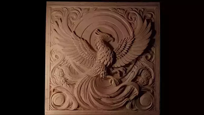 Phoenix CNC 3d Print High Relief Sand Casting 3D print model