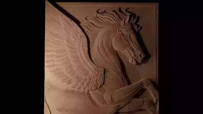 Pegasus CNC 3d Print High Relief Sand Casting