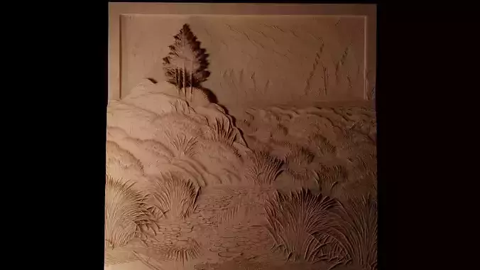 Peat Bog CNC 3d Print High Relief Sand Casting 3D print model