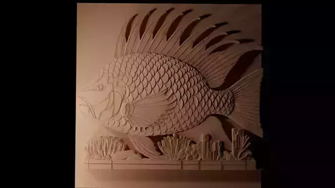 Parrotfish CNC 3d Print High Relief Sand Casting
