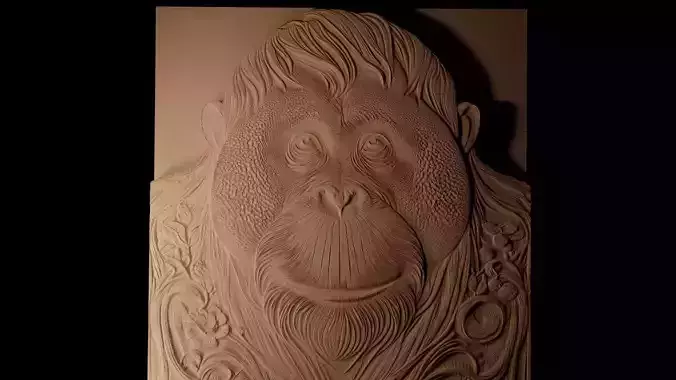 Orangutan CNC 3d Print High Relief Sand Casting