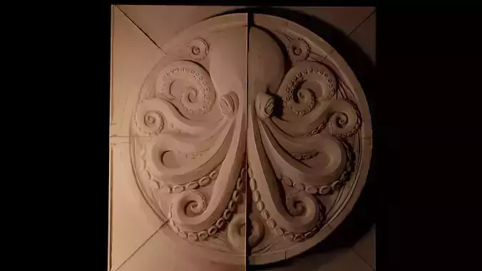 Octopus CNC 3d Print High Relief Sand Casting