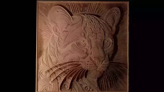 Ocelot CNC 3d Print High Relief Sand Casting
