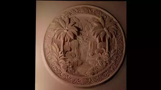 Oasis CNC 3d Print High Relief Sand Casting 3D print model