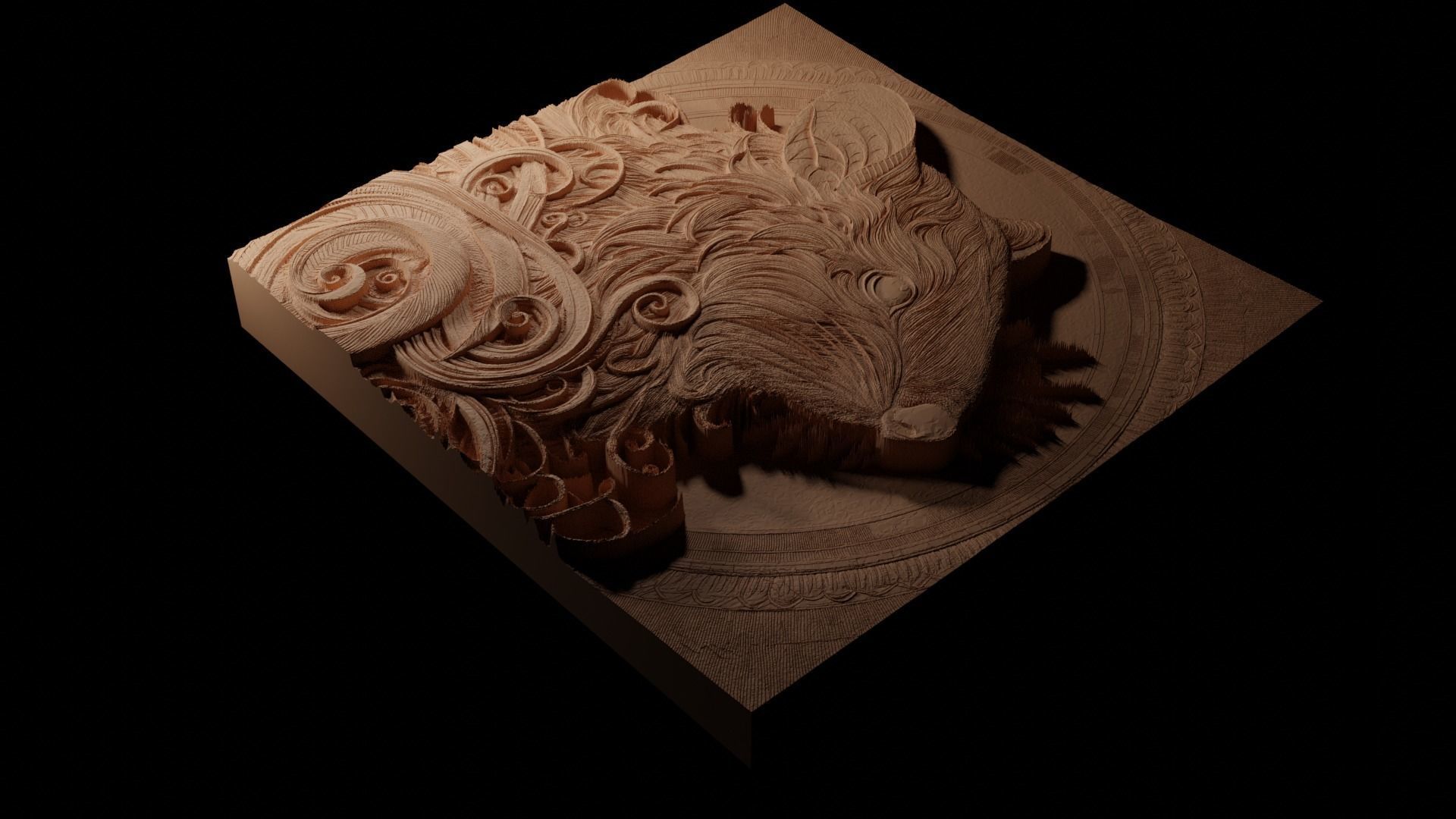 Numbat CNC 3d Print High Relief Sand Casting 3D print model_1