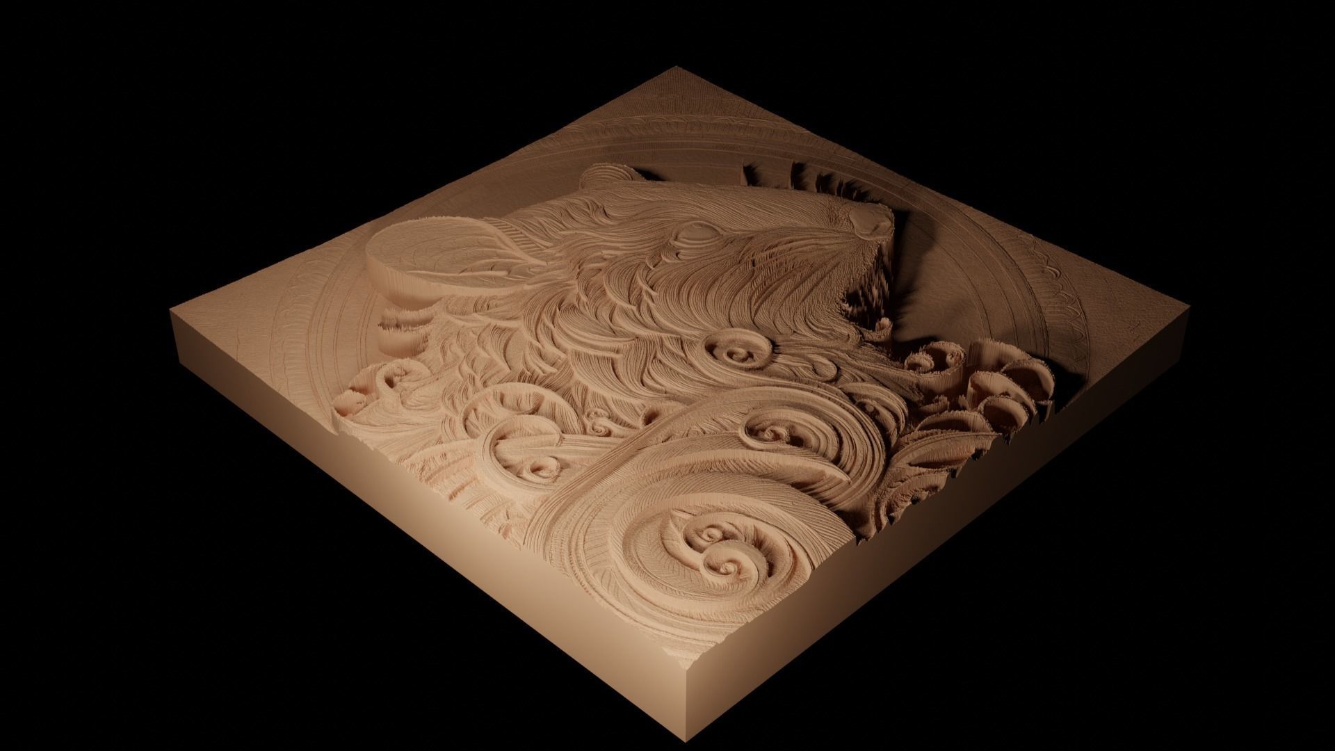 Numbat CNC 3d Print High Relief Sand Casting 3D print model_2