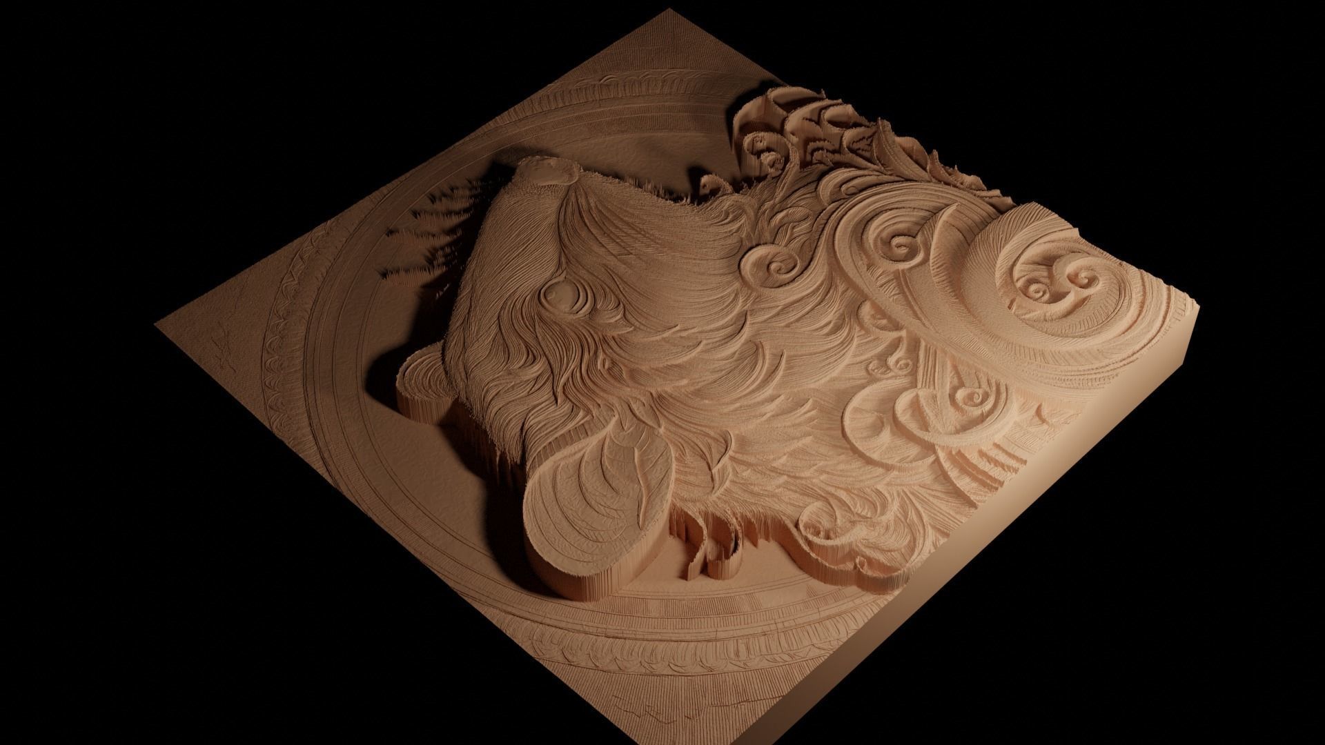 Numbat CNC 3d Print High Relief Sand Casting 3D print model_4