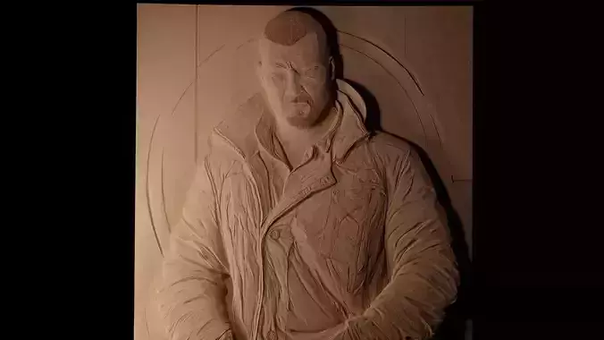 Niko Bellic GTA CNC 3d Print High Relief Sand Casting
