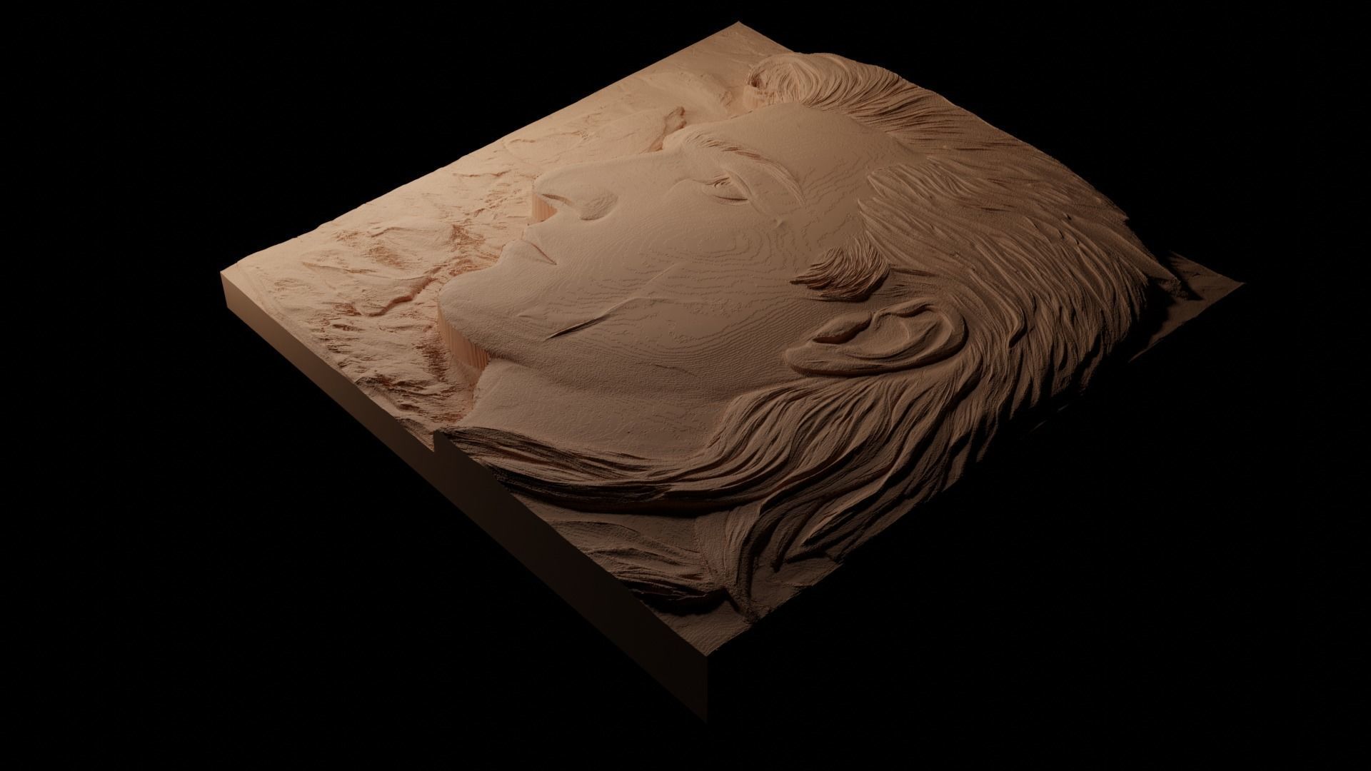 Neo The Matrix CNC 3d Print High Relief Sand Casting 3D print model_1