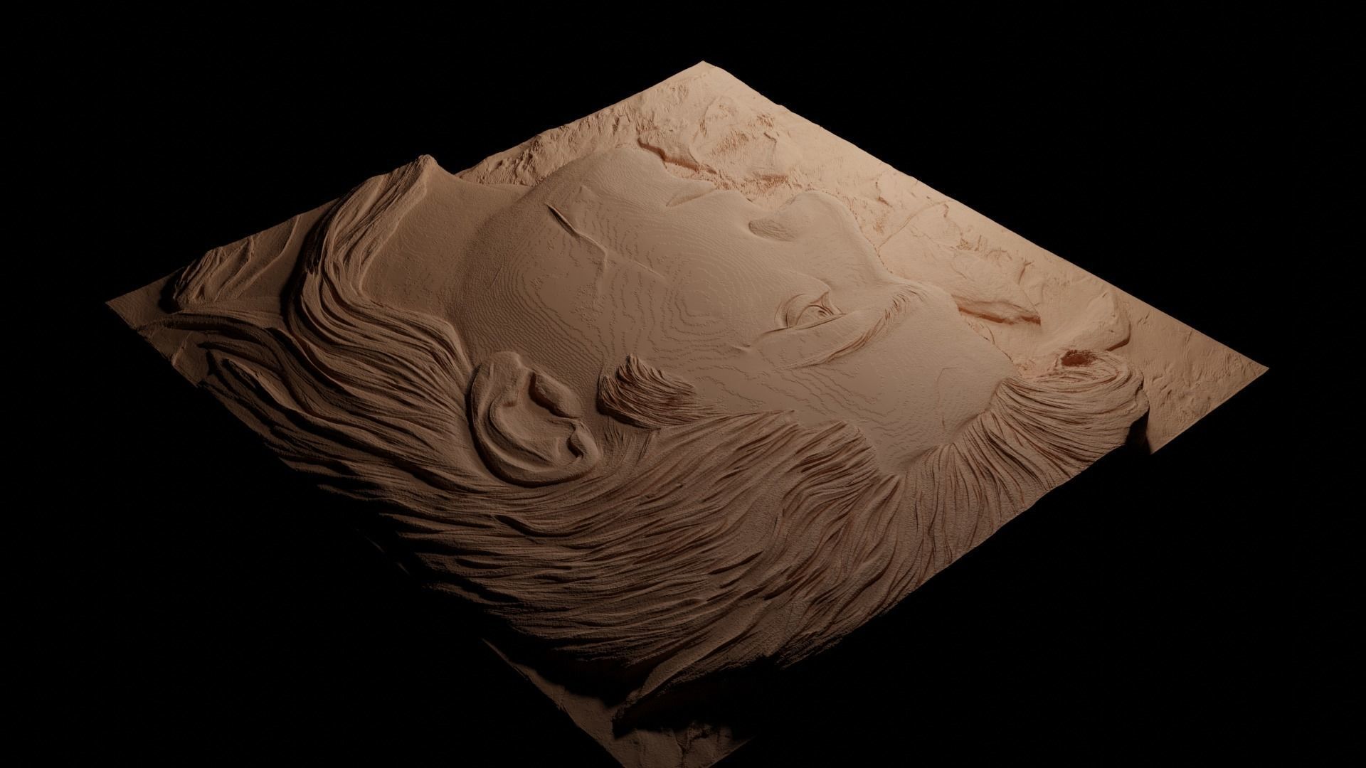 Neo The Matrix CNC 3d Print High Relief Sand Casting 3D print model_3