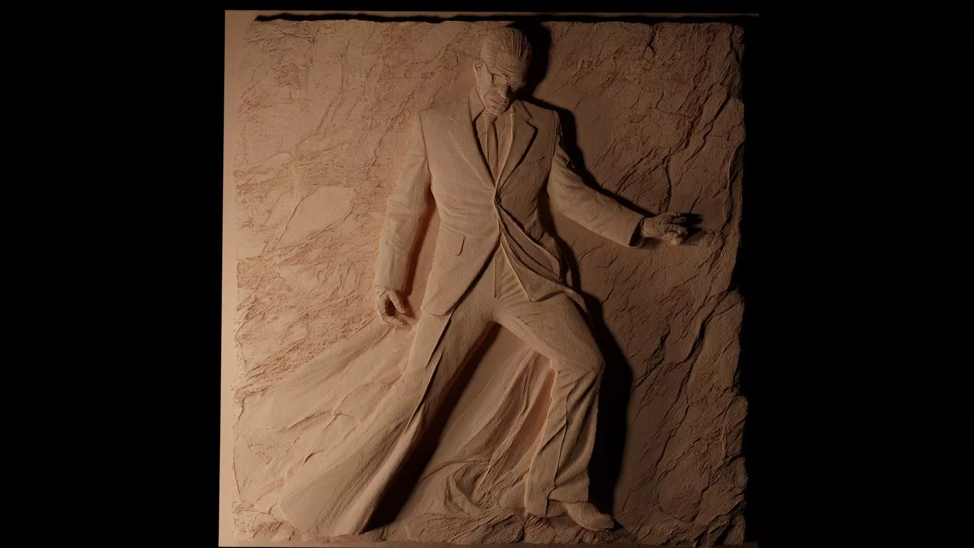 Neo The Matrix CNC 3d Print High Relief Sand Casting 3D print model_0