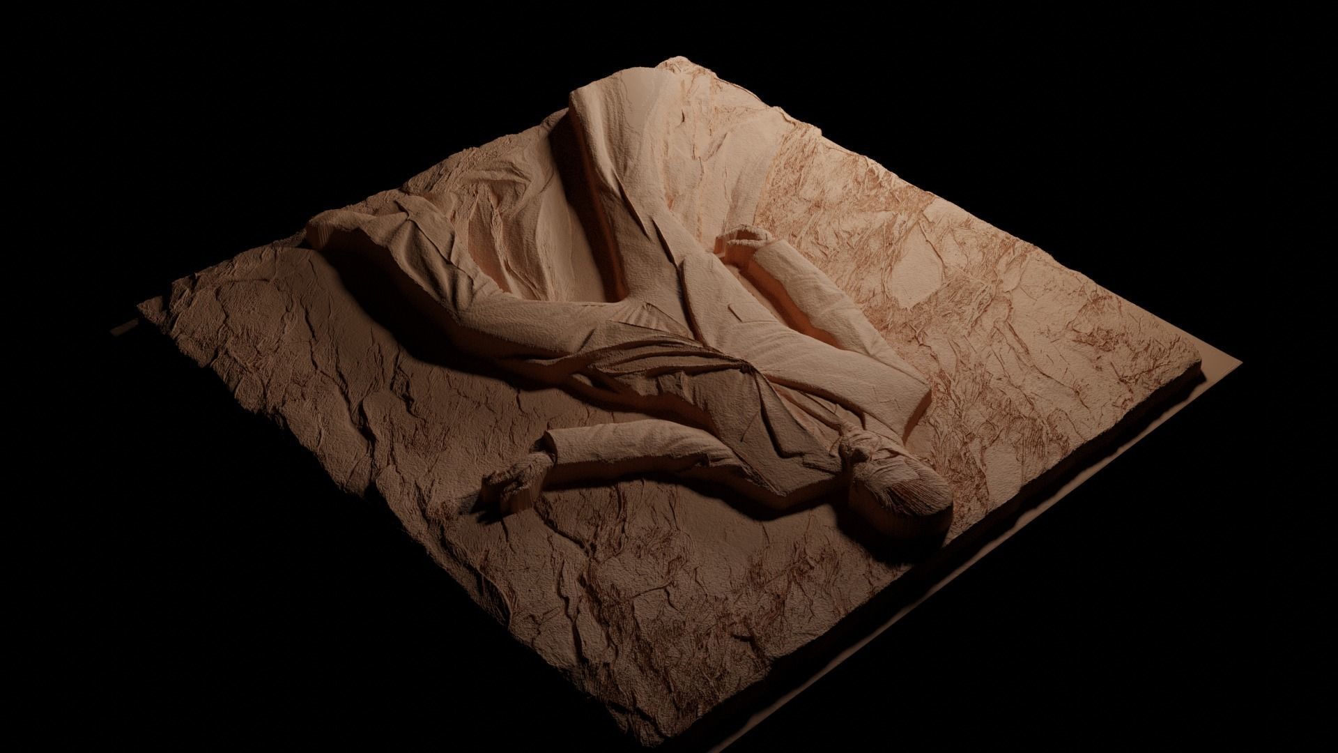 Neo The Matrix CNC 3d Print High Relief Sand Casting 3D print model_3