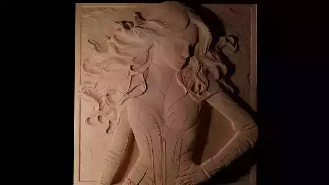 Mystique X-Men CNC 3d Print High Relief Sand Casting