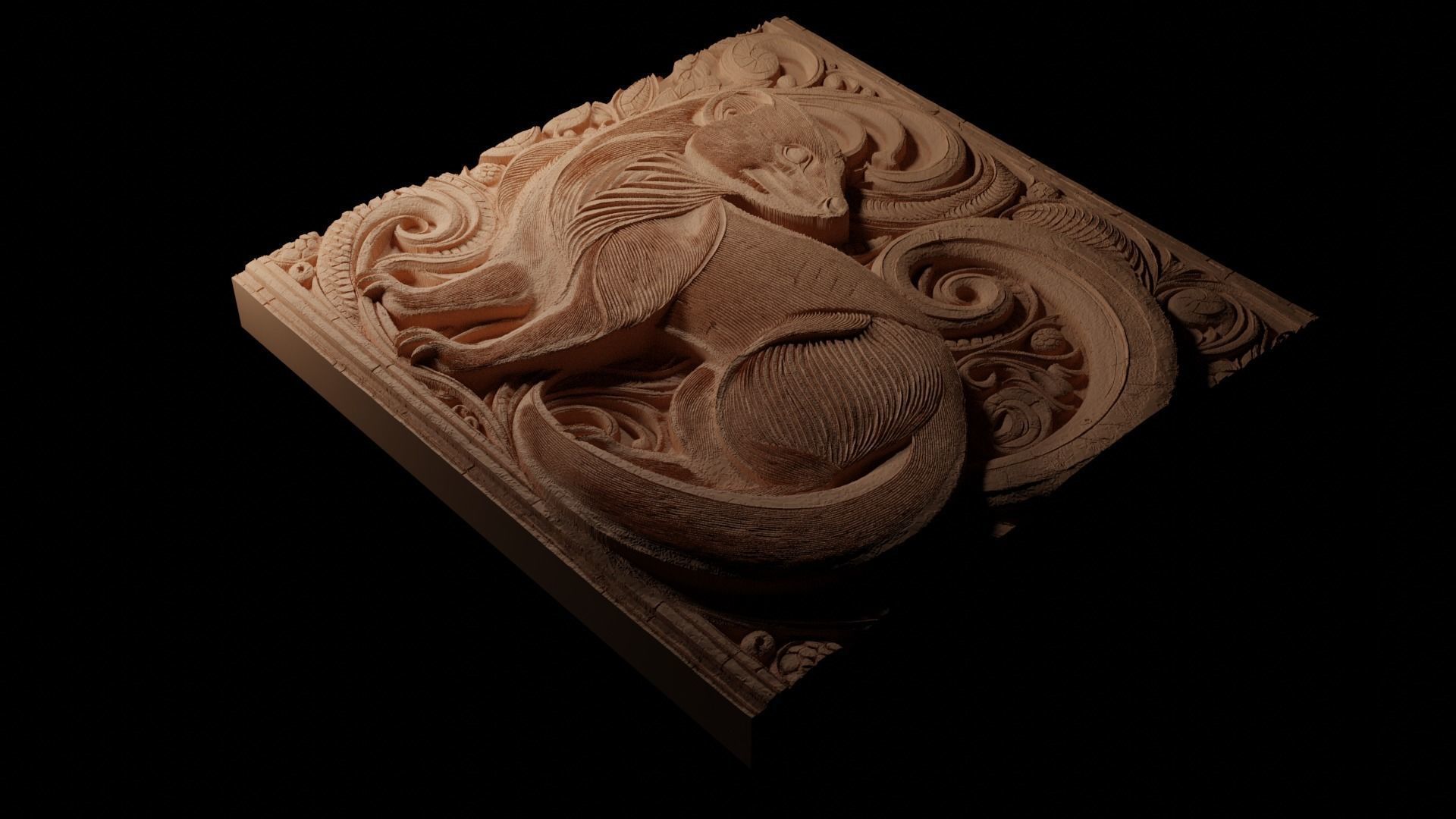 Mongoose CNC 3d Print High Relief Sand Casting 3D print model_1