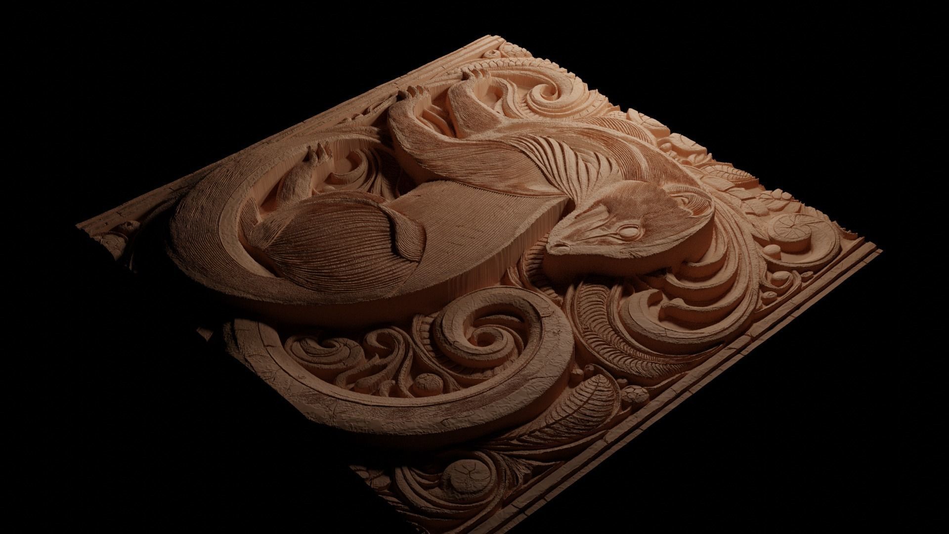 Mongoose CNC 3d Print High Relief Sand Casting 3D print model_3