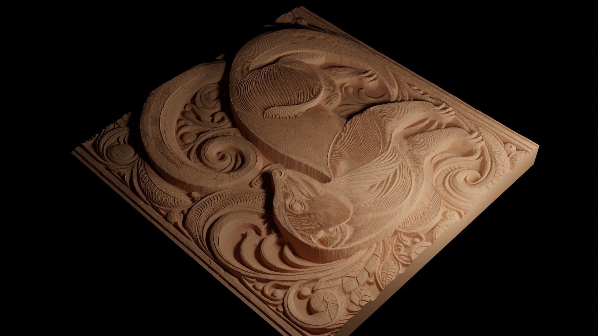 Mongoose CNC 3d Print High Relief Sand Casting 3D print model_4