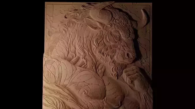 Minotaur CNC 3d Print High Relief Sand Casting