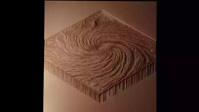 Milky Way CNC 3d Print High Relief Sand Casting 3D print model