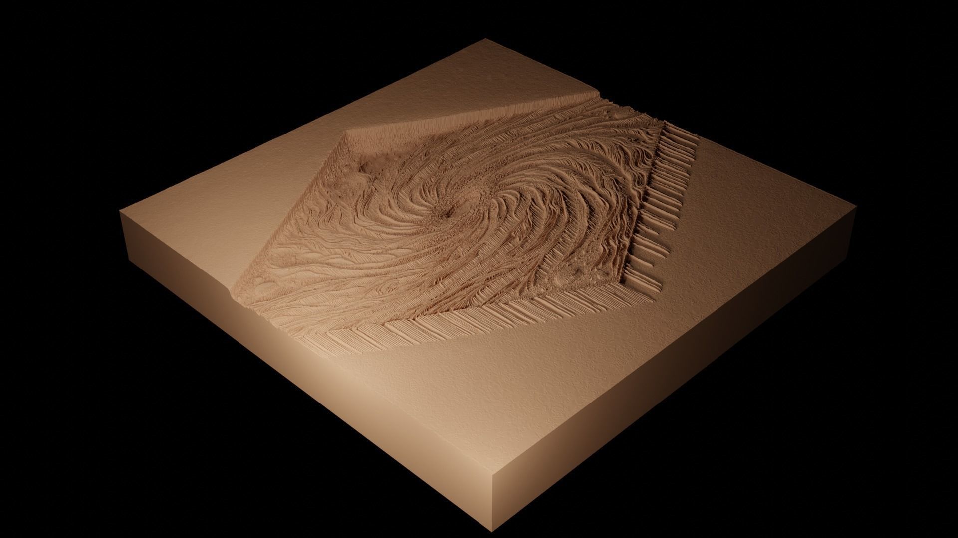 Milky Way CNC 3d Print High Relief Sand Casting 3D print model_2