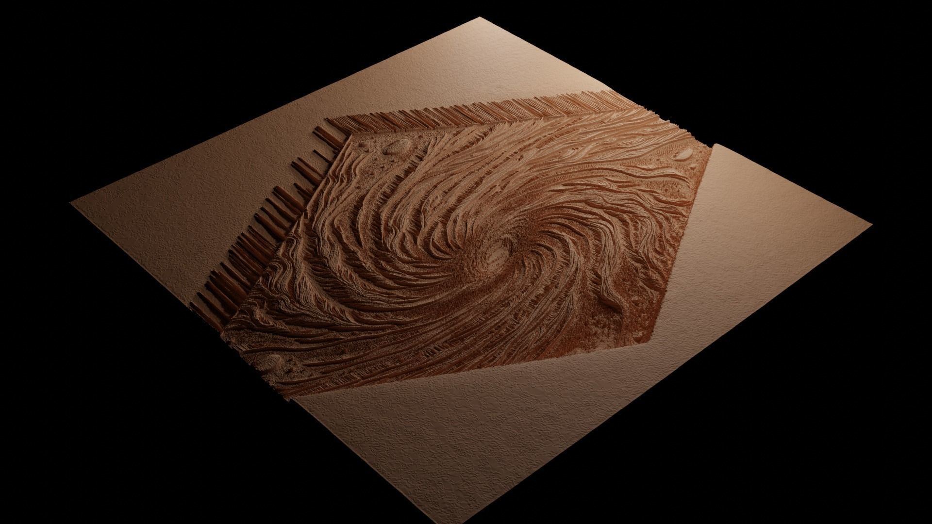 Milky Way CNC 3d Print High Relief Sand Casting 3D print model_3