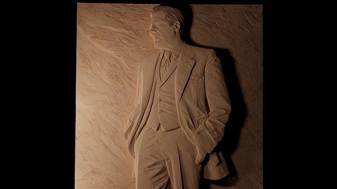 Michael Corleone Godfather CNC 3d Print High Relief Sand Casting 3D print model