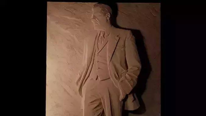 Michael Corleone Godfather CNC 3d Print High Relief Sand Casting 3D print model