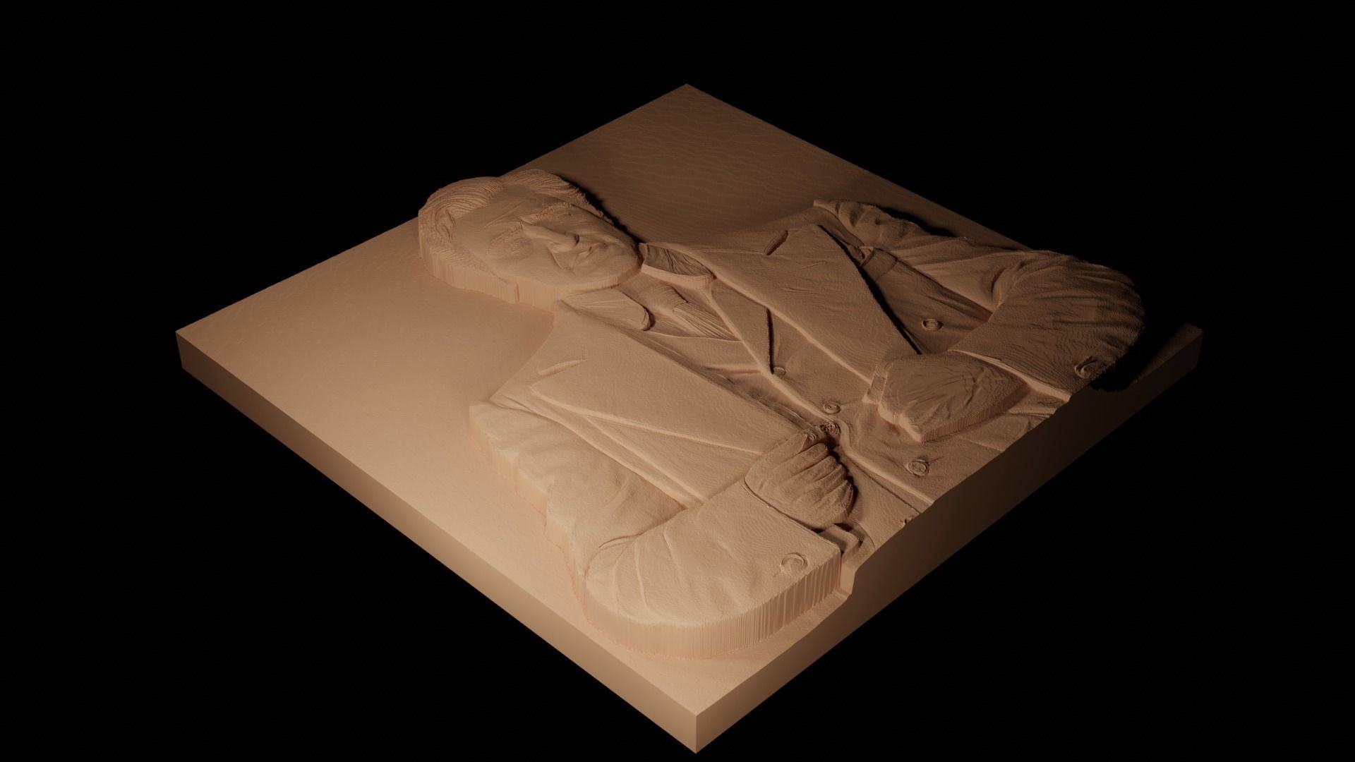 Michael Corleone Godfather CNC 3d Print High Relief Sand Casting 3D print model_2