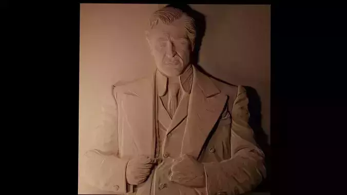 Michael Corleone Godfather CNC 3d Print High Relief Sand Casting
