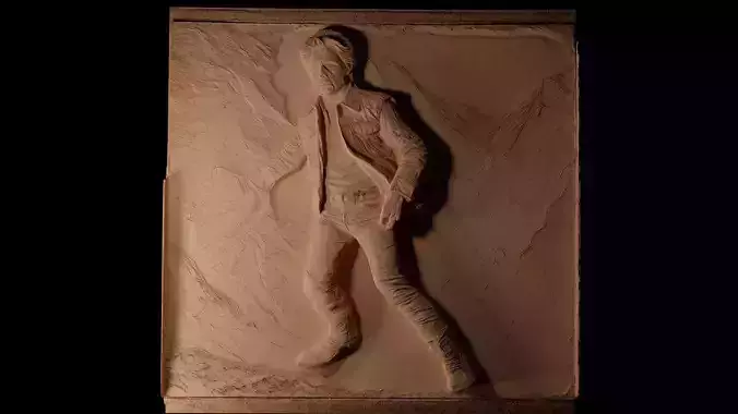 Marty McFly CNC 3d Print High Relief Sand Casting 3D print model