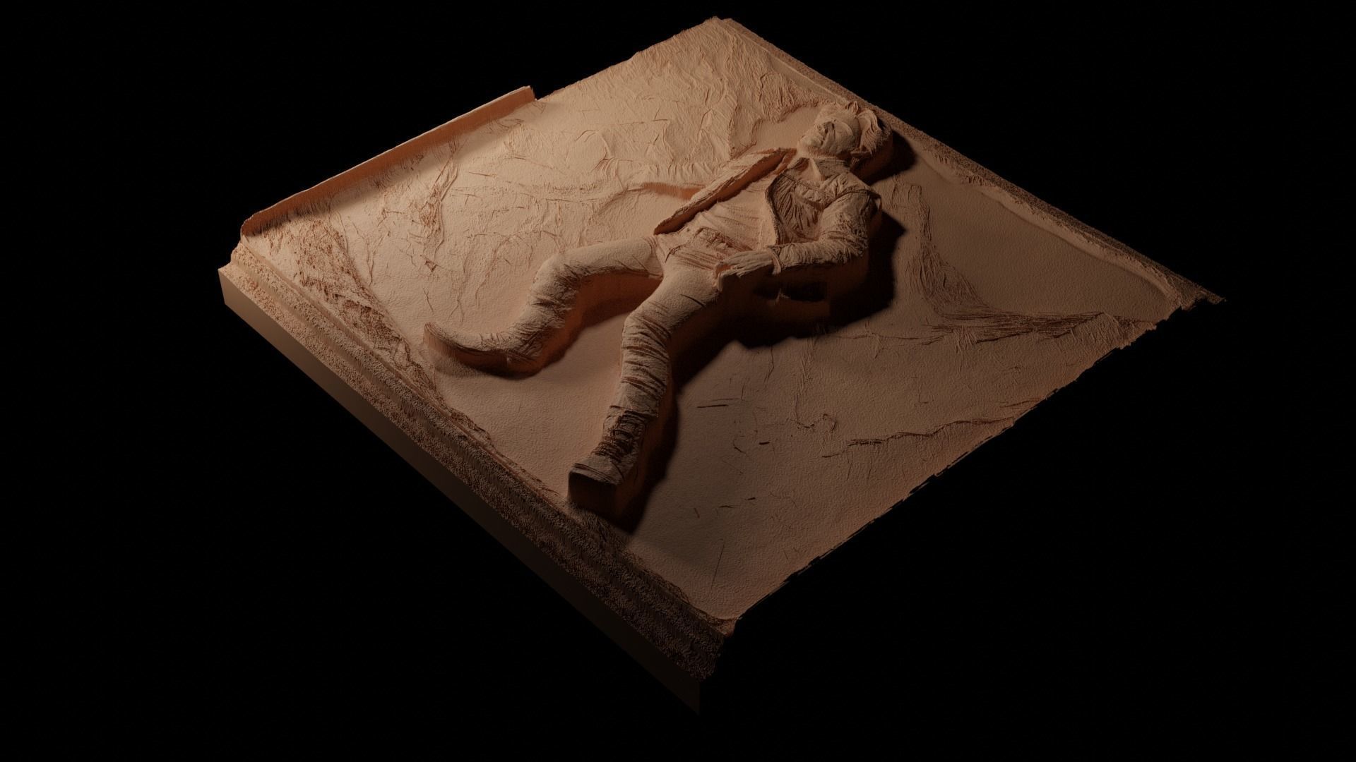 Marty McFly CNC 3d Print High Relief Sand Casting 3D print model_1