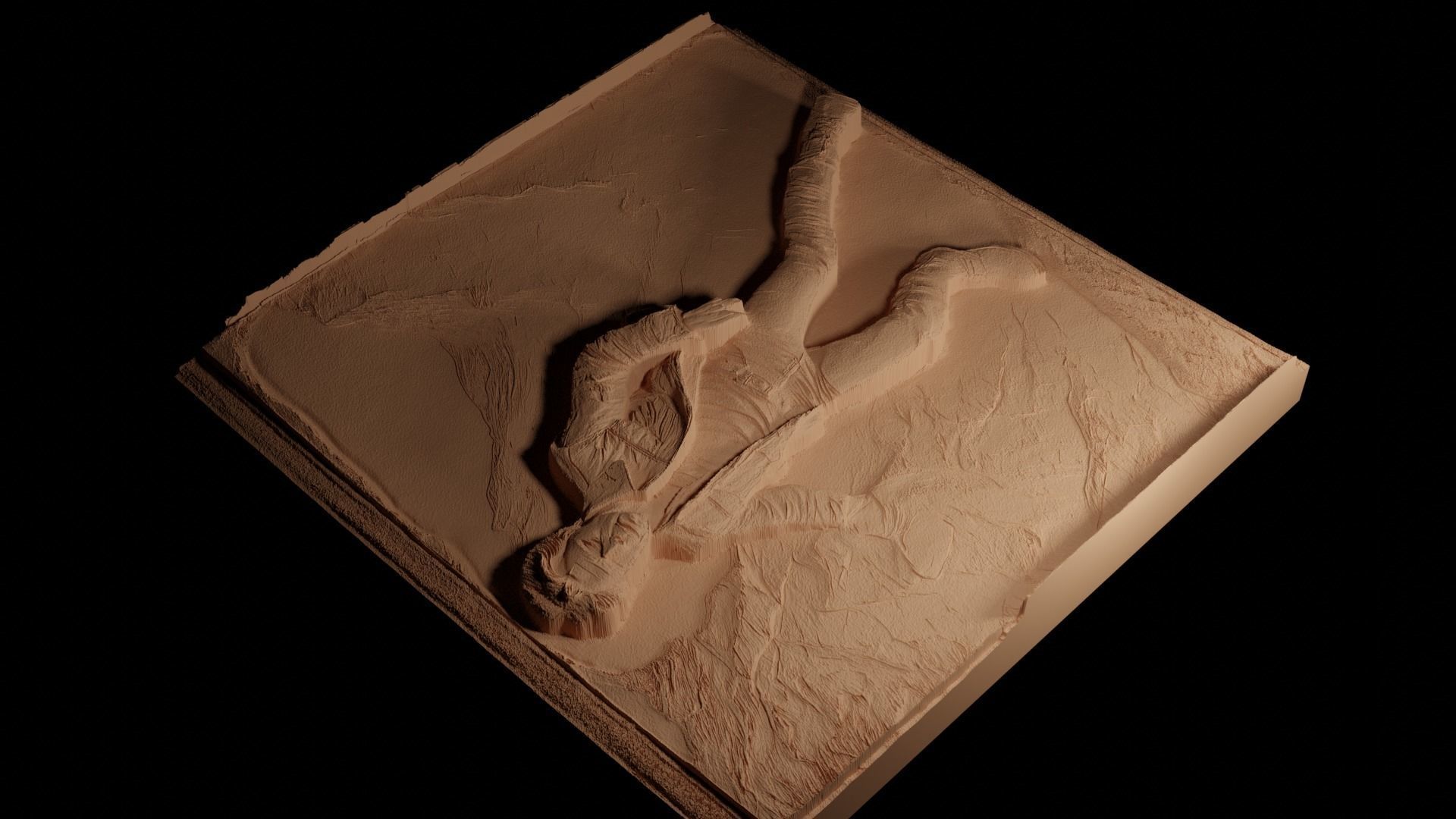 Marty McFly CNC 3d Print High Relief Sand Casting 3D print model_4