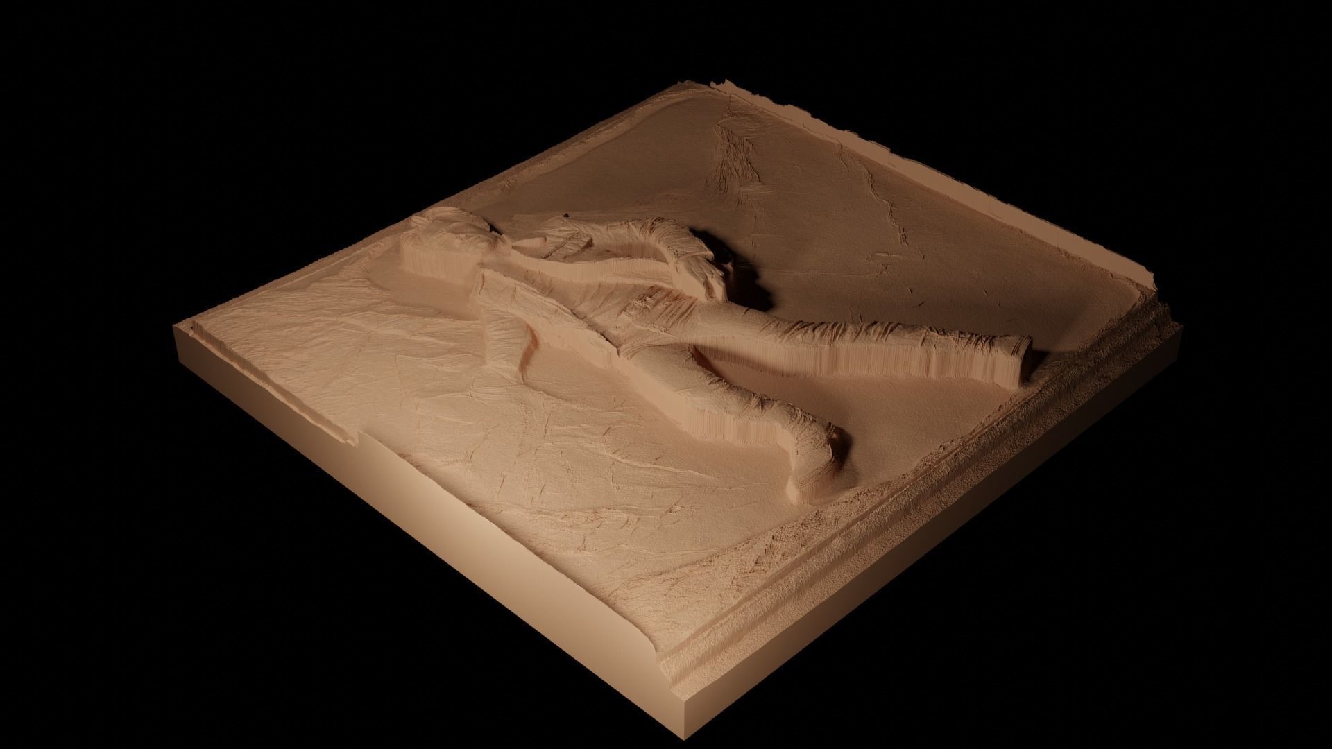 Marty McFly CNC 3d Print High Relief Sand Casting 3D print model_2