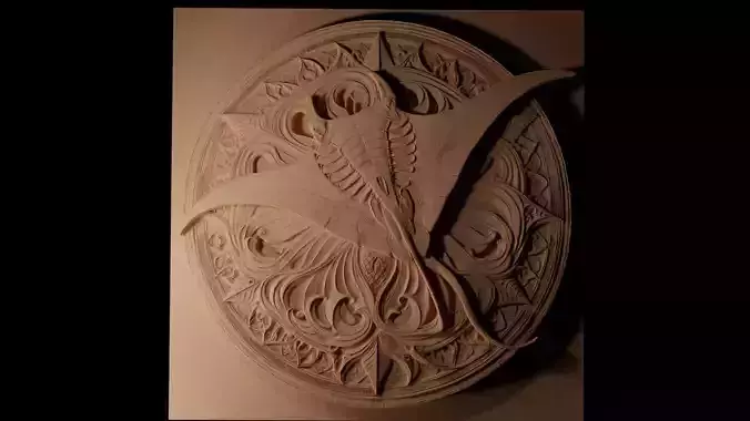 Manta Ray CNC 3d Print High Relief Sand Casting