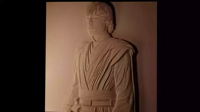 Luke Skywalker CNC 3d Print High Relief Sand Casting