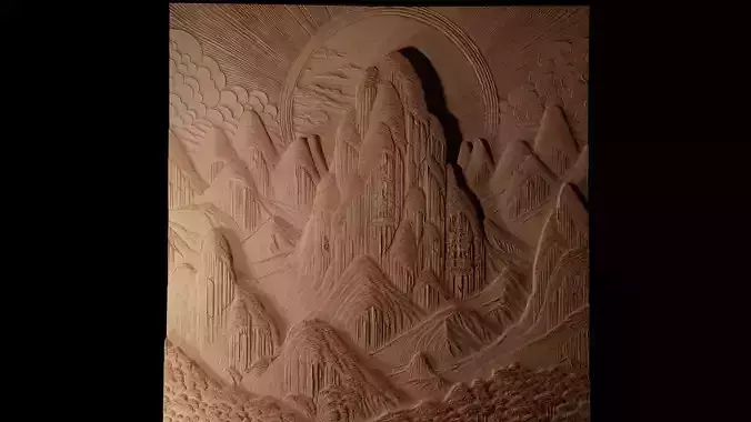 Limestone Karst CNC 3d Print High Relief Sand Casting