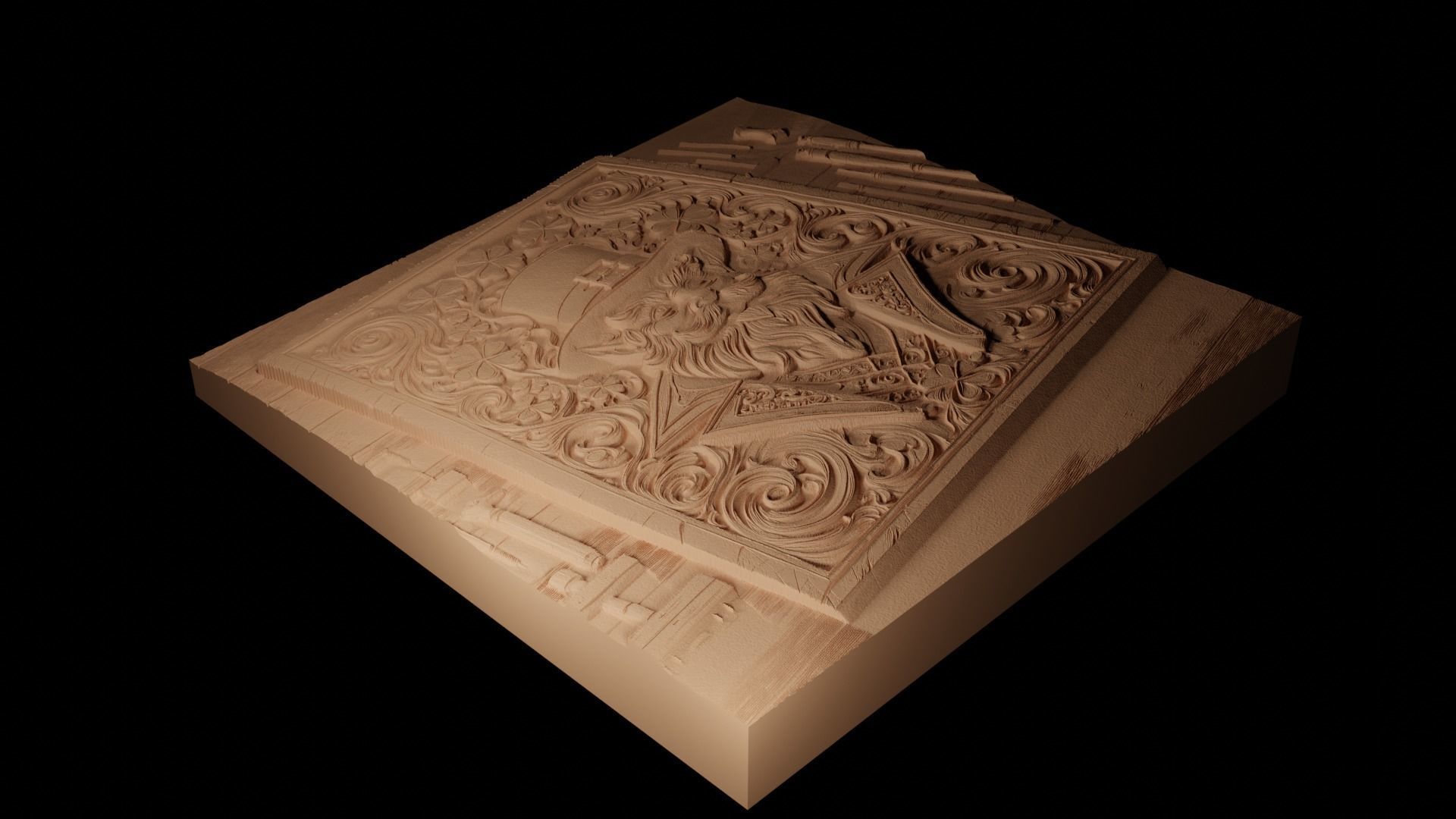 Leprechaun CNC 3d Print High Relief Sand Casting 3D print model_2