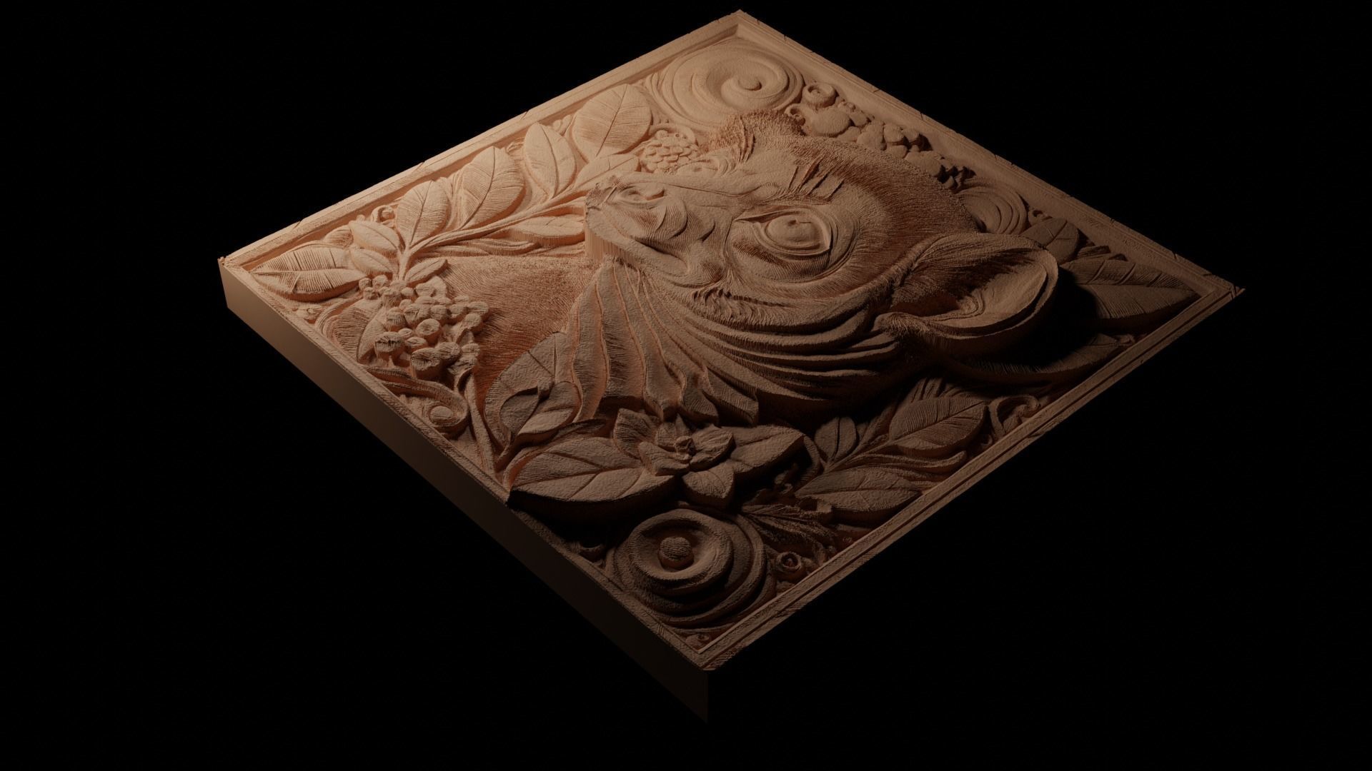 Lemur CNC 3d Print High Relief Sand Casting 3D print model_1