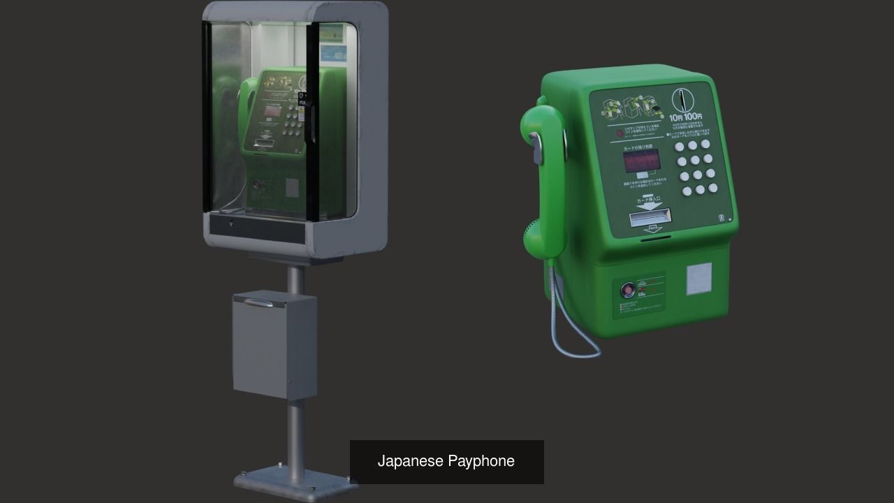 Payphone Booths 3D Model Collection_2