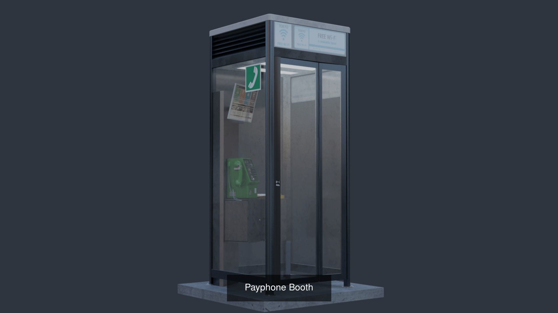 Payphone Booths 3D Model Collection_4