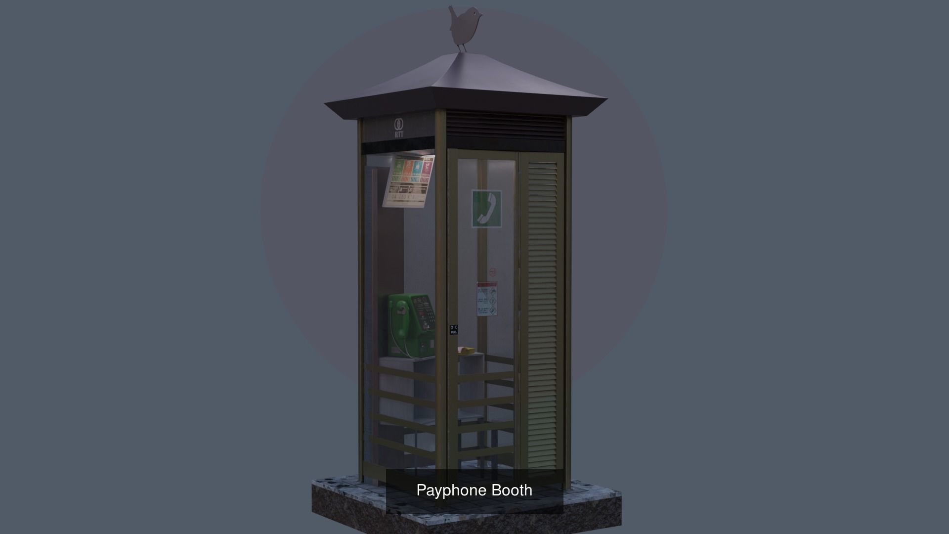 Payphone Booths 3D Model Collection_3