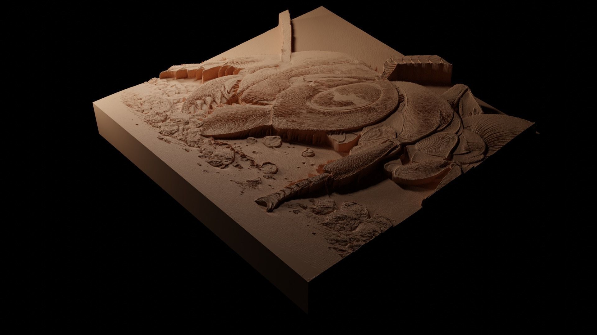 Leafcutter Ant CNC 3d Print High Relief Sand Casting 3D print model_1