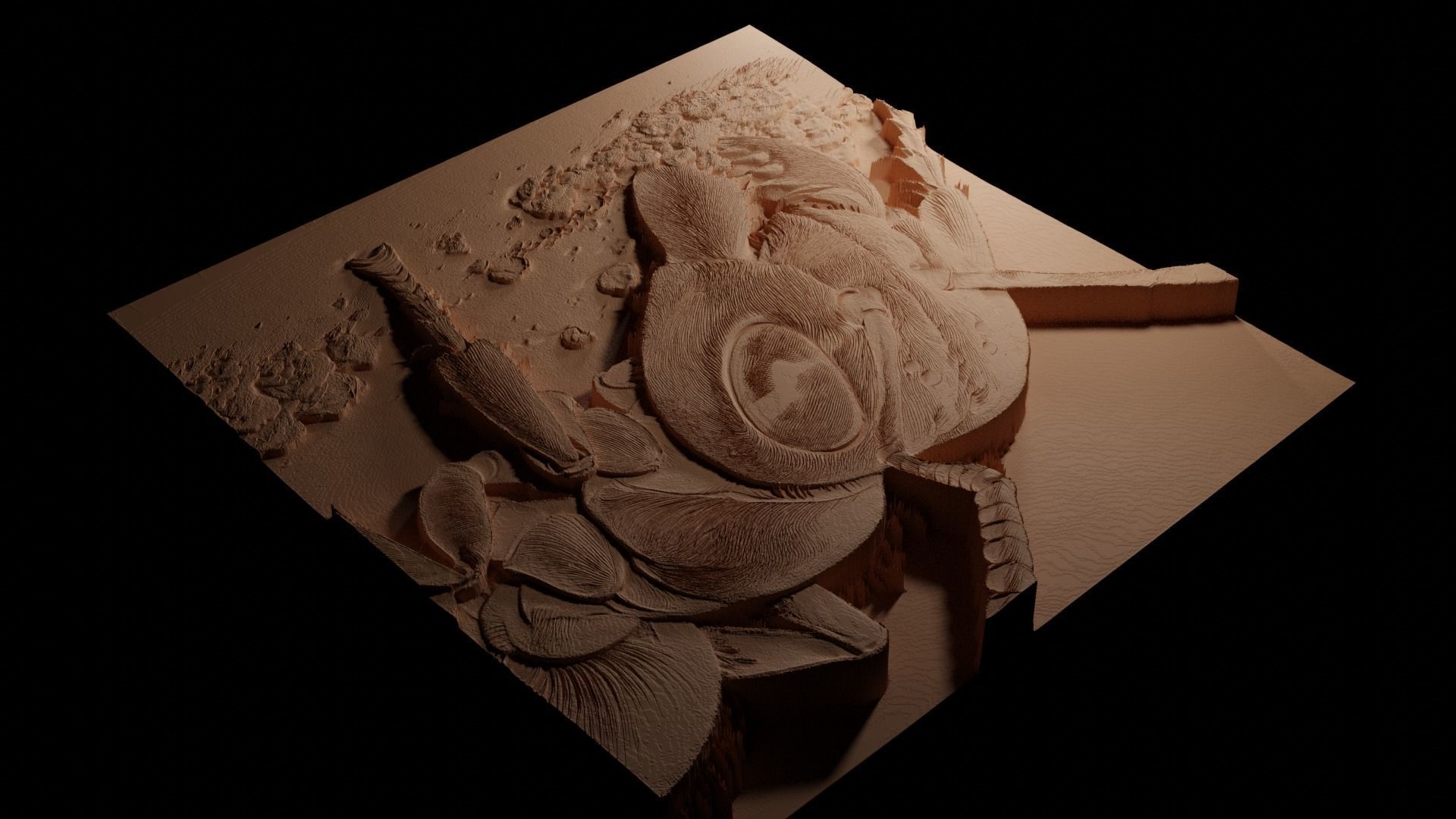 Leafcutter Ant CNC 3d Print High Relief Sand Casting 3D print model_3