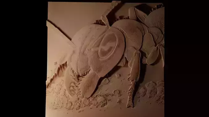 Leafcutter Ant CNC 3d Print High Relief Sand Casting 3D print model