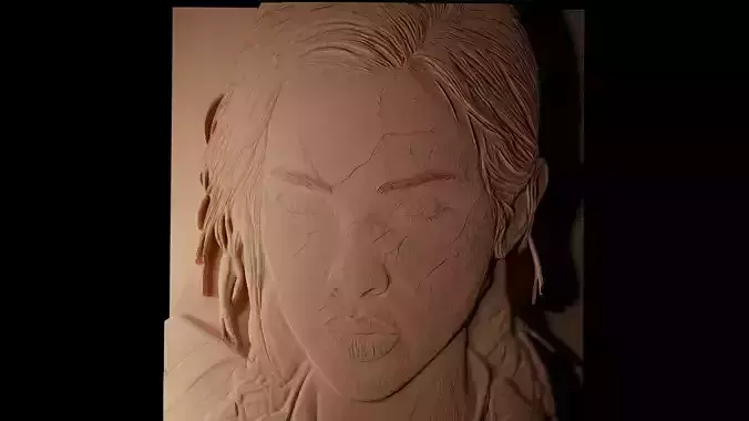 Lara Croft Tomb Raider CNC 3d Print High Relief Sand Casting