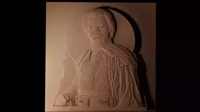 Lando Calrissian Star Wars CNC 3d Print High Relief Sand Casting
