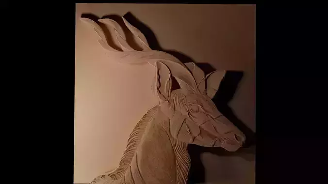 Kudu CNC 3d Print High Relief Sand Casting 3D print model