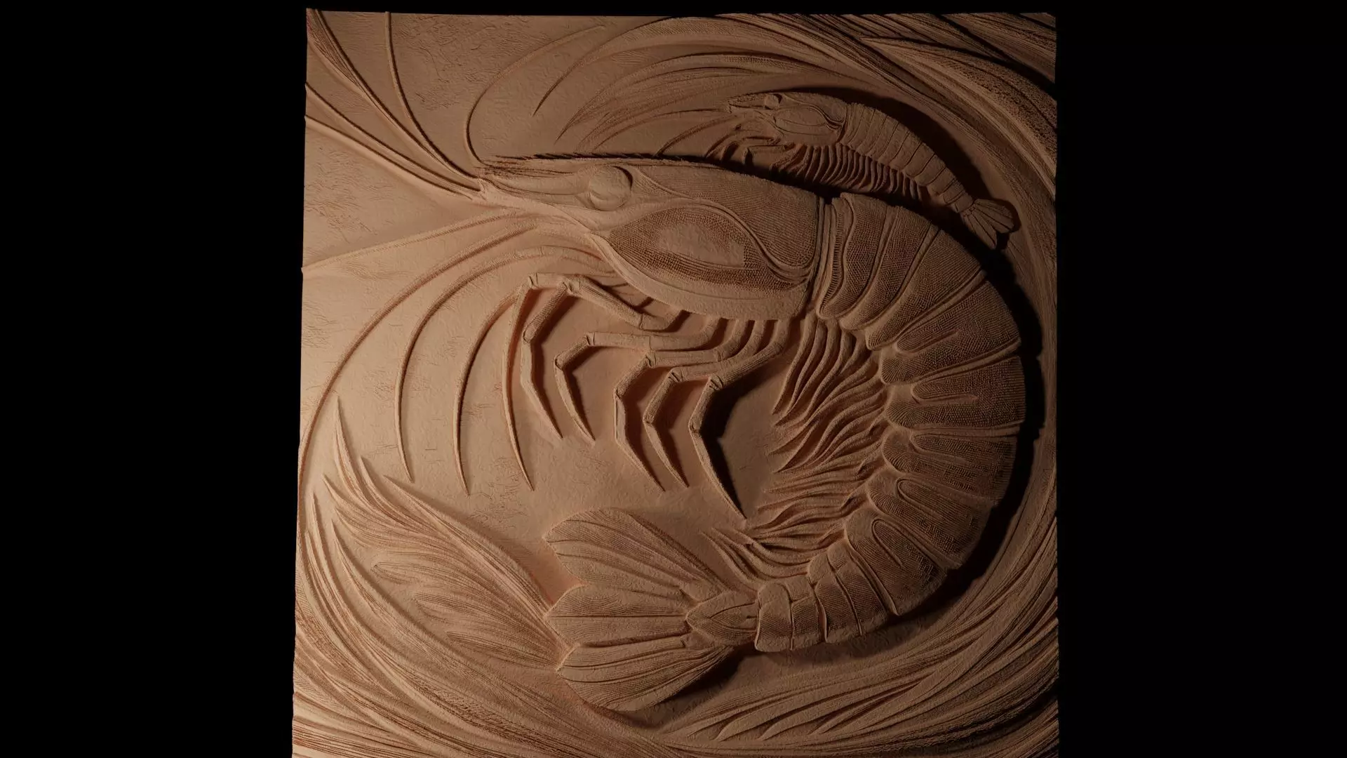 Krill CNC 3d Print High Relief Sand Casting 3D print model_0