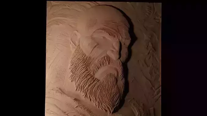 Kratos God Of War CNC 3d Print High Relief Sand Casting