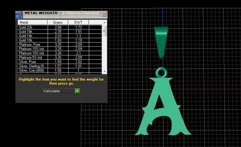 A alphabate pendant   3D print model_2