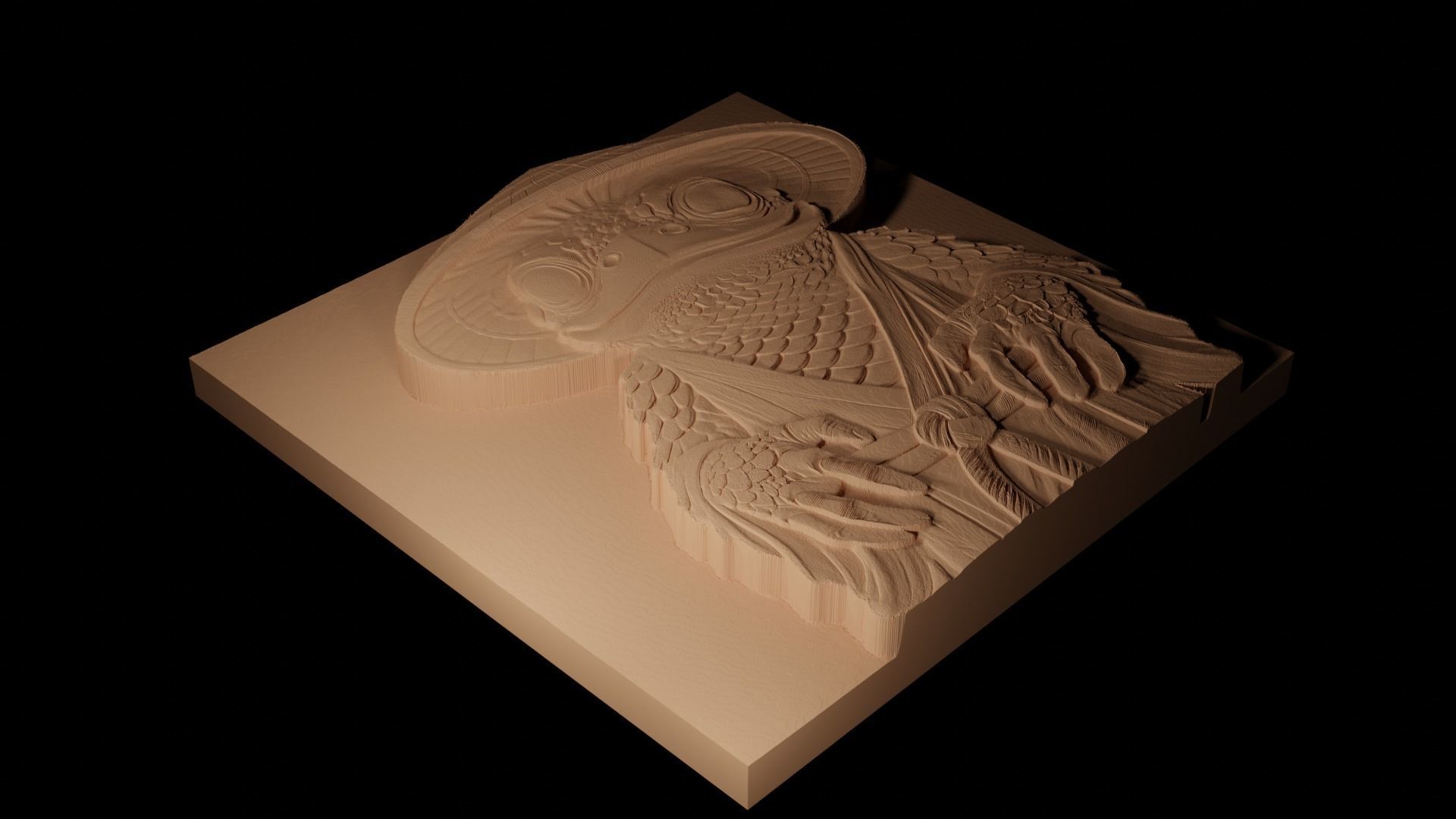 Kappa CNC 3d Print High Relief Sand Casting 3D print model_2